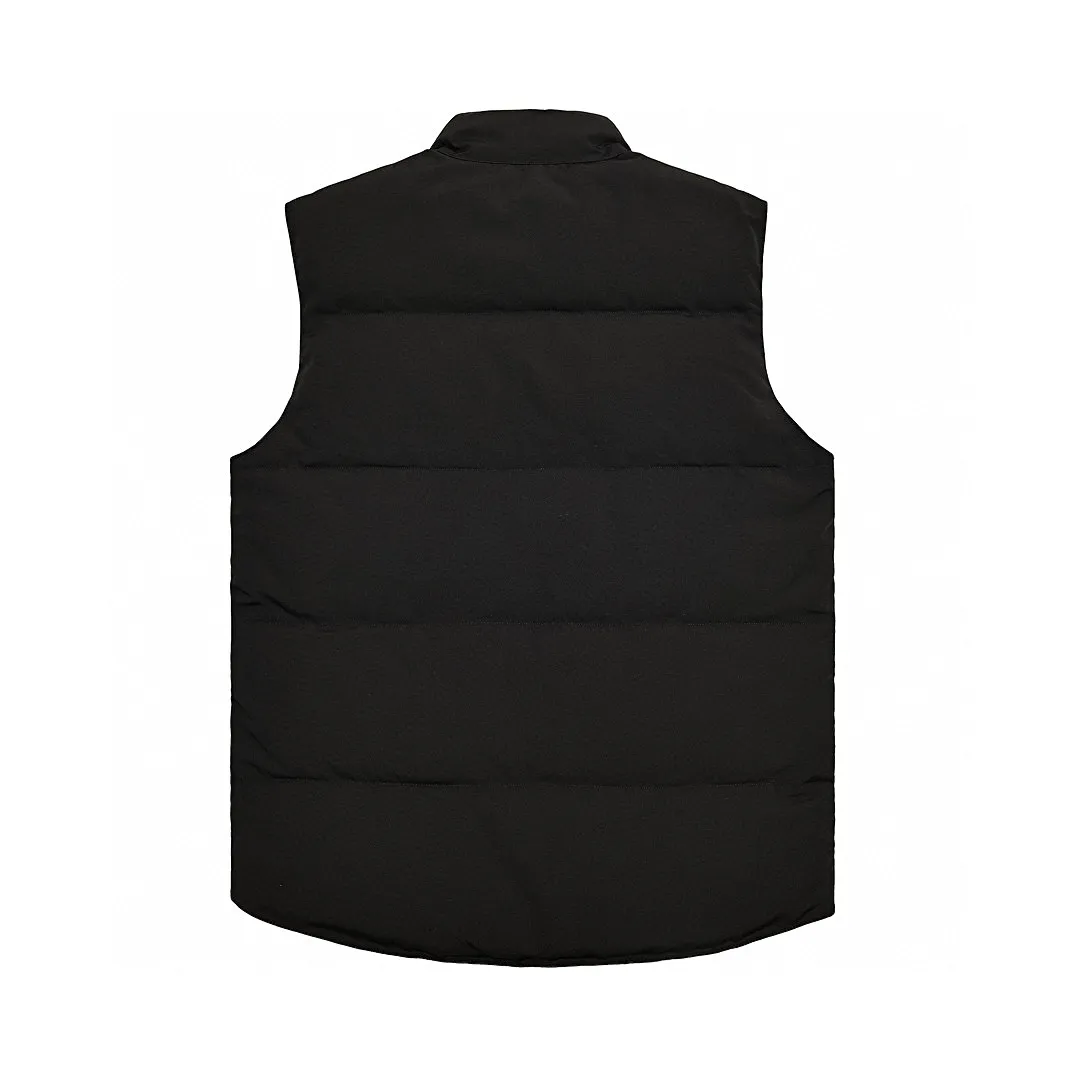 P360 Black] Canada Goose Canada Goose#Freestyle Crew 4154M Men’s and Women’s Vest Down# ➖ Genuine synchronous anti-counterfeiting chip sensor! ➖ Imported Behringer embroidery machine to customize 10,000-needle embroidery logo! ➖ Imported 21-count polyester-cotton blended original fabric, using Feather-Light 10D waterproof coating fabric, made of 84.5% polyester fiber and 15.5% cotton, 100% the best feel in the entire network! ➖ The genuine official website uses the national standard 80 white duck down, and will never be misled by false claims such as 90 down or goose down! ➖ 100% nylon nylon lining with double double-layer sealing design to prevent velvet from running away. Top-grade polar fleece is used in the collar and pockets to keep warm and comfortable! ➖ Yoshida YKK provides original custom-made electroplated sliders. YKK two-way lockable zippers are tight and smooth and will not peel off paint! ➖ 3M composite original Velcro is durable, and all accessories and hardware are disassembled and customized! ⛔No slander, no exaggeration, no need for too much copywriting, because it is focused, it is professional!  SIZE: XS S M L XL XXL